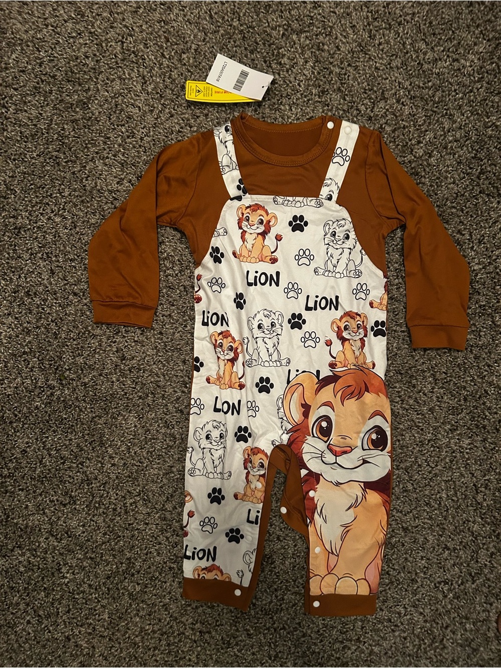 18-24 M Lion PJ Onesie Set